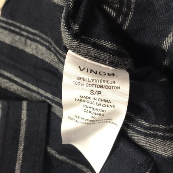 Vince Stripe Flannel Slim Fit Shirt - Picture 7 of 7